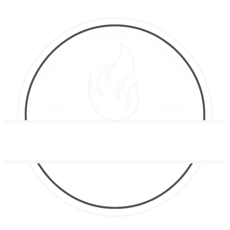 Little Aussie Rocke Stoves - Logo Circle White